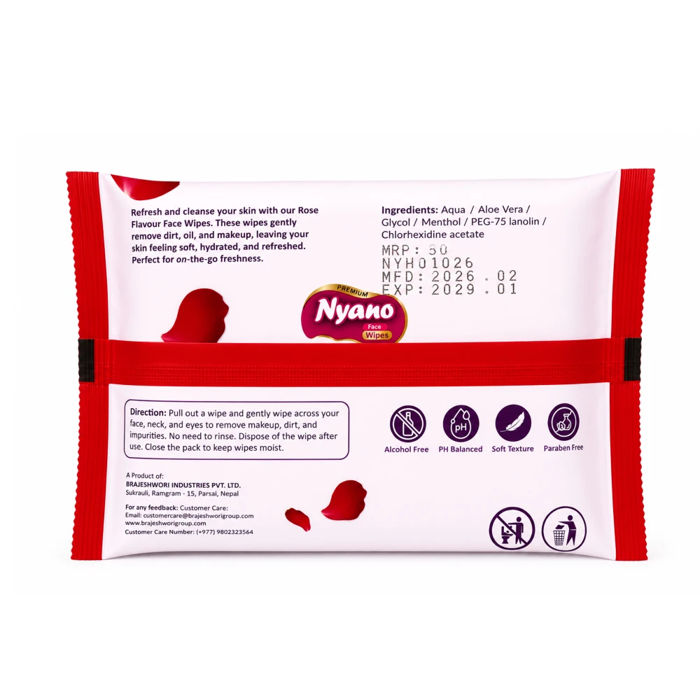 Product photo of Nyano Face Wipes - 20 pulls ( Buy 12 Get 6 Free ) - Total 18pcs